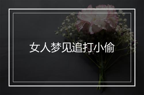 女人梦见追打小偷