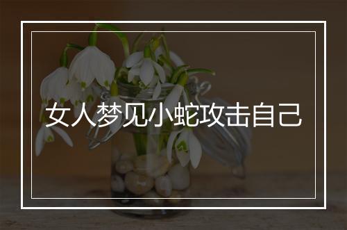 女人梦见小蛇攻击自己