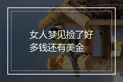 女人梦见捡了好多钱还有美金