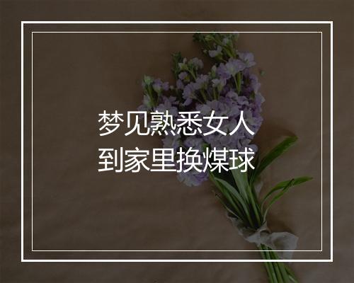 梦见熟悉女人到家里换煤球