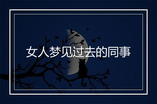 女人梦见过去的同事