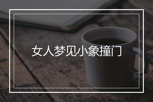 女人梦见小象撞门