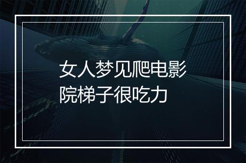 女人梦见爬电影院梯子很吃力