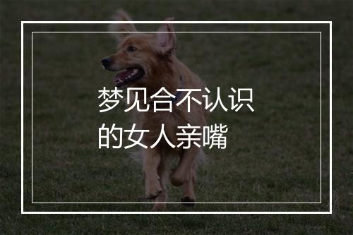 梦见合不认识的女人亲嘴