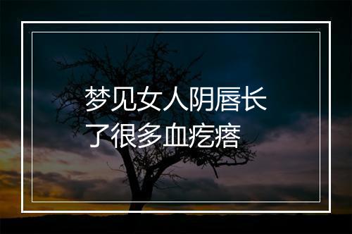 梦见女人阴唇长了很多血疙瘩