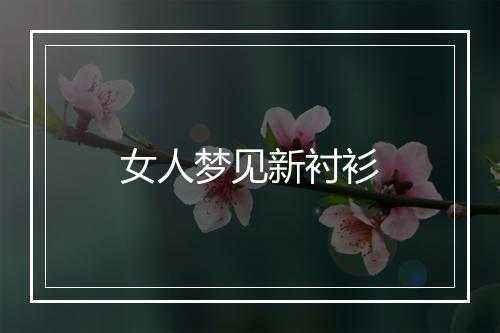 女人梦见新衬衫