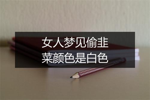 女人梦见偷韭菜颜色是白色