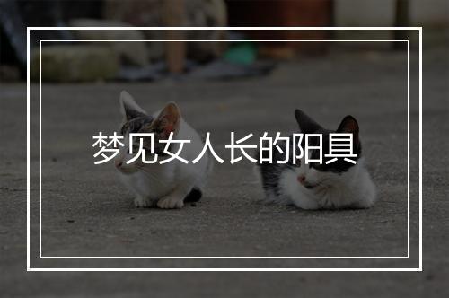 梦见女人长的阳具