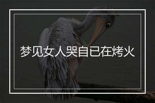 梦见女人哭自已在烤火