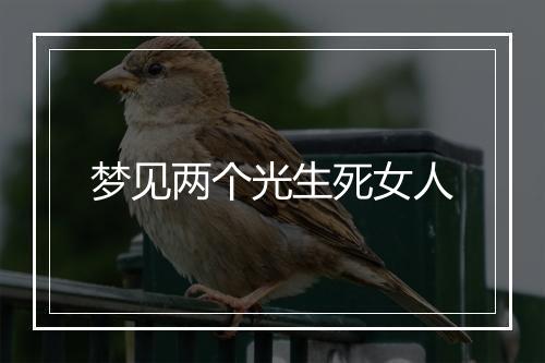 梦见两个光生死女人