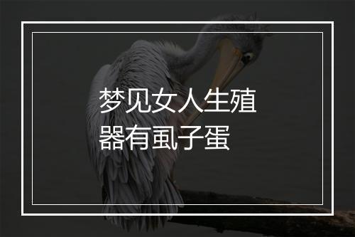 梦见女人生殖器有虱子蛋