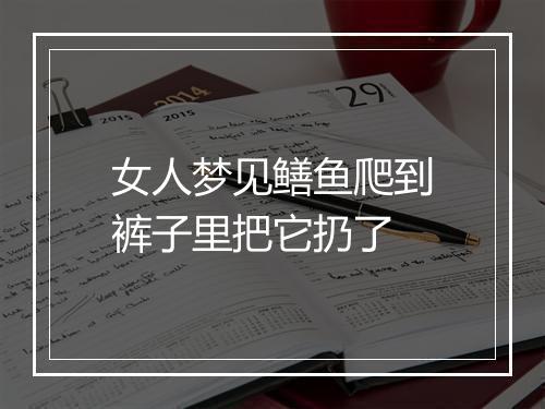 女人梦见鳝鱼爬到裤子里把它扔了