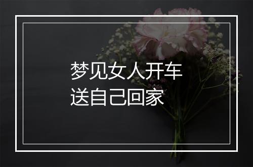 梦见女人开车送自己回家