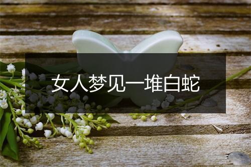 女人梦见一堆白蛇