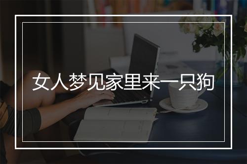 女人梦见家里来一只狗