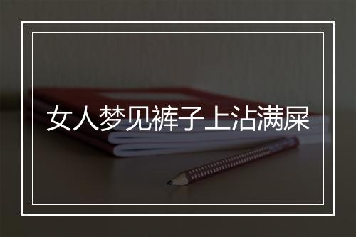 女人梦见裤子上沾满屎