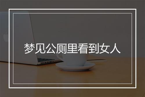 梦见公厕里看到女人