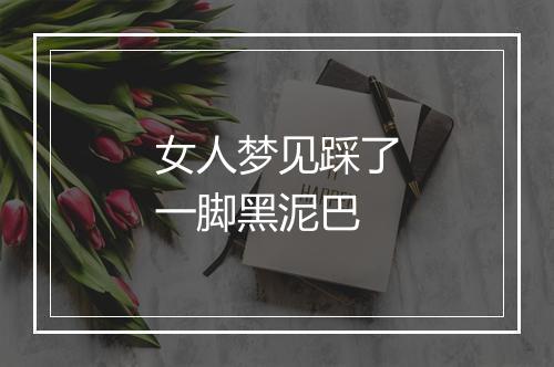 女人梦见踩了一脚黑泥巴