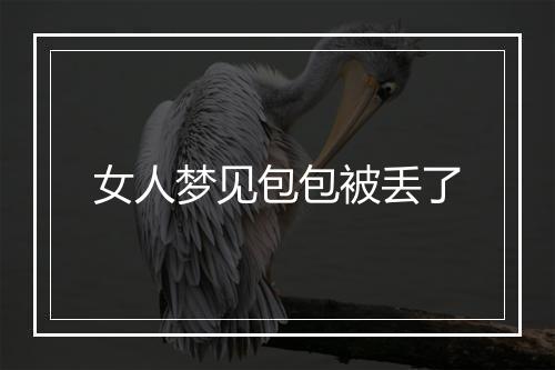 女人梦见包包被丢了