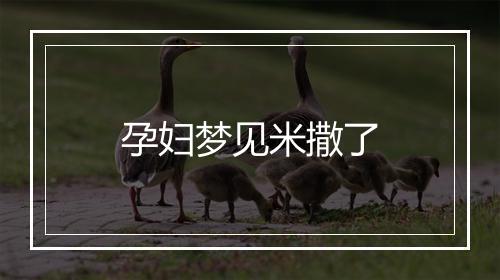 孕妇梦见米撒了