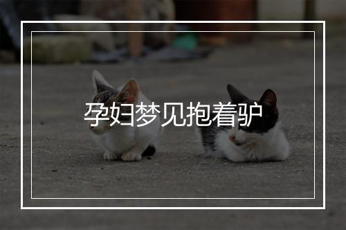 孕妇梦见抱着驴