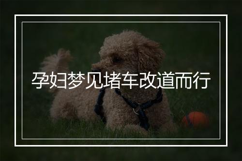 孕妇梦见堵车改道而行