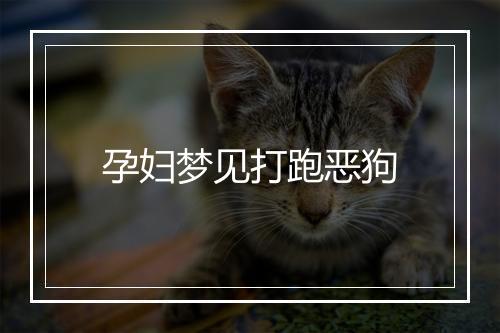 孕妇梦见打跑恶狗