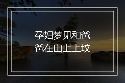 孕妇梦见和爸爸在山上上坟