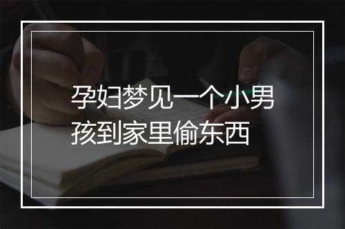 孕妇梦见一个小男孩到家里偷东西