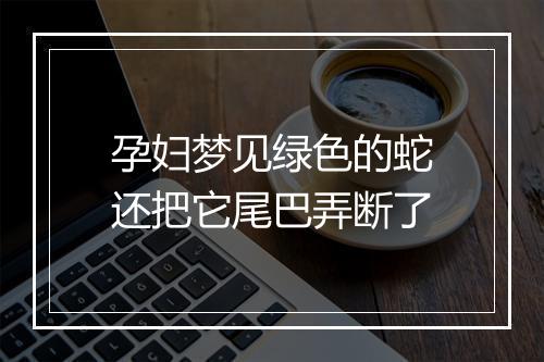 孕妇梦见绿色的蛇还把它尾巴弄断了