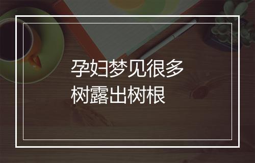 孕妇梦见很多树露出树根