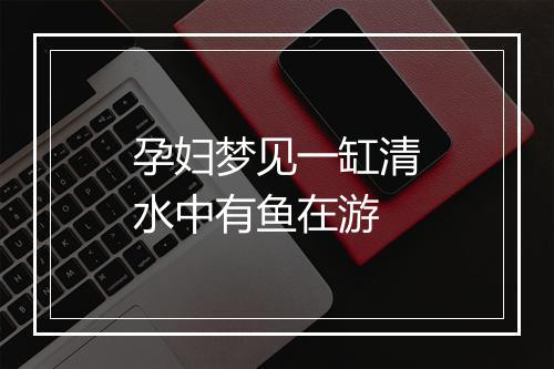 孕妇梦见一缸清水中有鱼在游