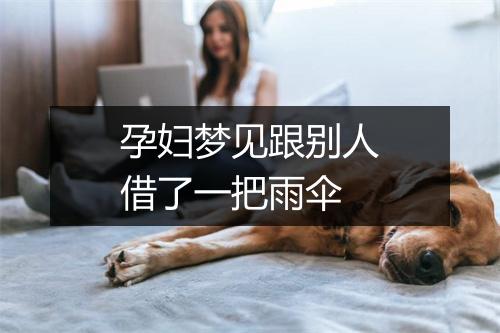 孕妇梦见跟别人借了一把雨伞