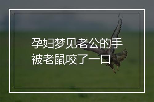 孕妇梦见老公的手被老鼠咬了一口