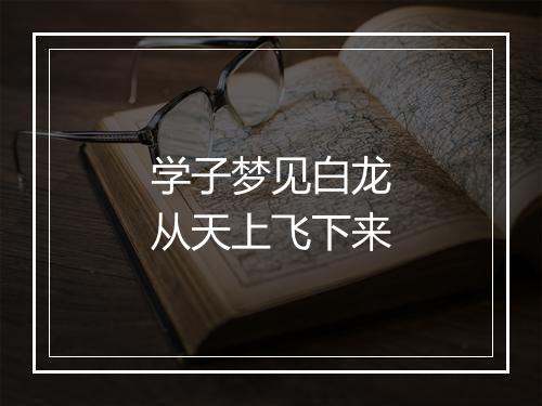 学子梦见白龙从天上飞下来