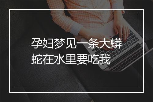 孕妇梦见一条大蟒蛇在水里要吃我