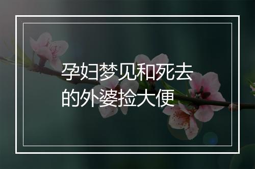 孕妇梦见和死去的外婆捡大便