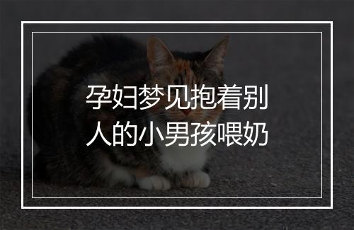 孕妇梦见抱着别人的小男孩喂奶