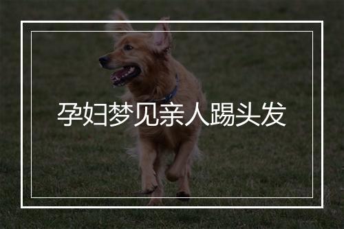 孕妇梦见亲人踢头发