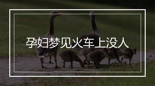 孕妇梦见火车上没人