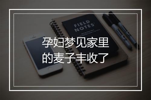 孕妇梦见家里的麦子丰收了