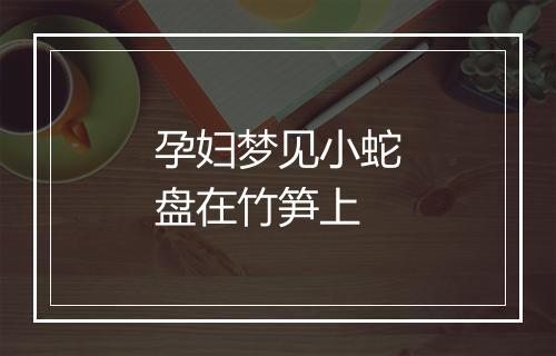 孕妇梦见小蛇盘在竹笋上