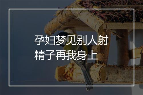 孕妇梦见别人射精子再我身上