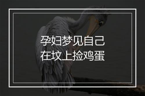 孕妇梦见自己在坟上捡鸡蛋