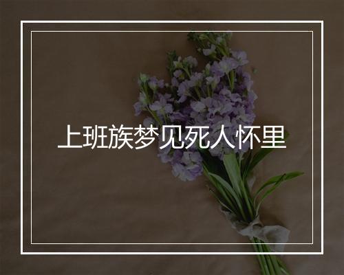 上班族梦见死人怀里