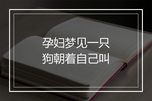 孕妇梦见一只狗朝着自己叫