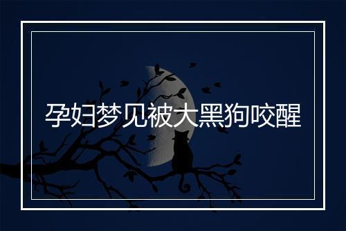 孕妇梦见被大黑狗咬醒