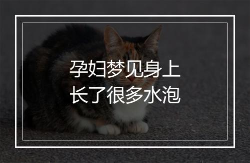 孕妇梦见身上长了很多水泡