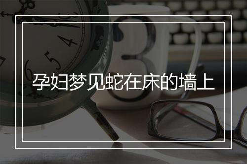 孕妇梦见蛇在床的墙上