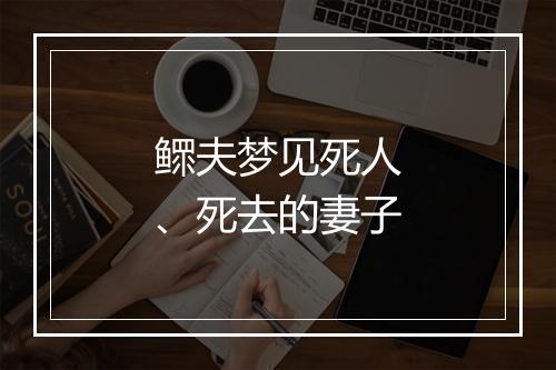 鳏夫梦见死人、死去的妻子